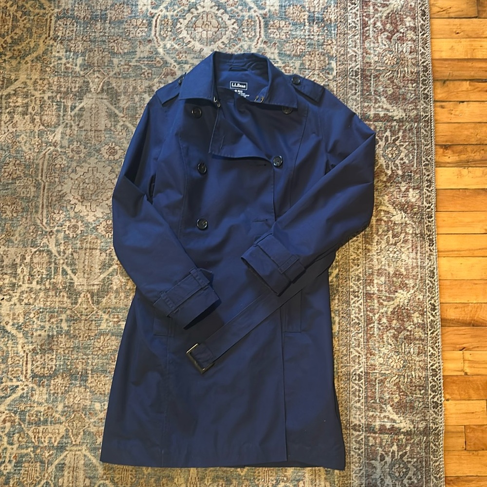 L.L. Bean Blue Trench Coat